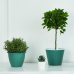 Flowerpot "Deco" with insert 13x12,5cm (white / white)