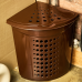 Laundry bin corner 45L (dark brown)