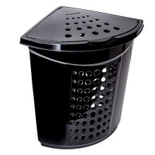 Laundry bin corner 45L (black)