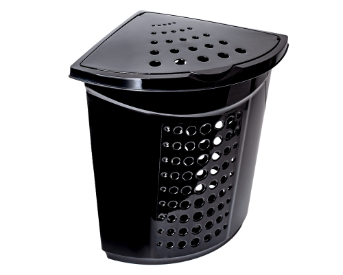 Laundry bin corner 45L (black)