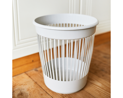Waste paper bin 12L (white rose)