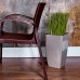 Flowerpot "Quadro" with insert 22x22x41,5cm (cappuccino)