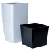 Flowerpot "Quadro" with insert 27x27x51cm Stone (light grey concrete)