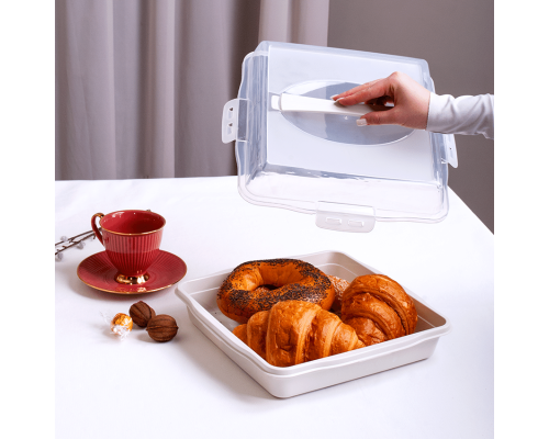 Тортівниця квадратна (/біла роза/пр.)