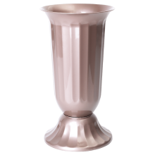Flowerpot "Flora" with tray 38cm (platinum)