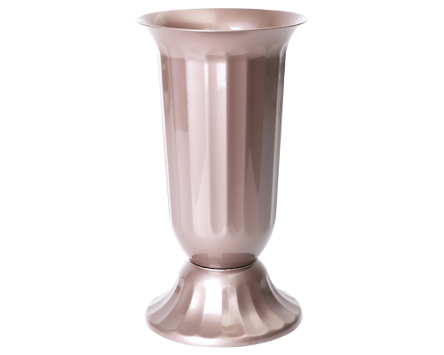 Flowerpot "Flora" with tray 38cm (platinum)