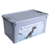 Контейнер "Smart Box" з декором 27л. (сірий, Динозавр)