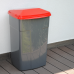 Garbage bin 90L (dark gray / red)