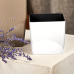 Flowerpot "Quadro" low with insert 27x27x26cm (white rose)