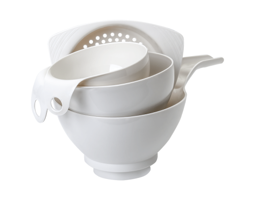 Набор сливных воронок "4 в 1" (белая роза)