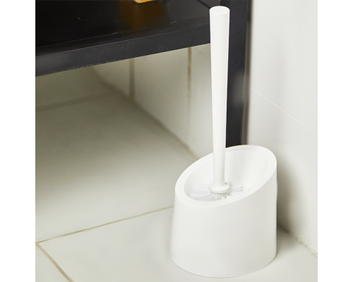 Toilet brush with stand "Aqua" (white)