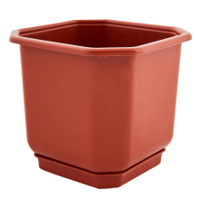 Flowerpot "Dama" with tray 32x32cm (terracotta)