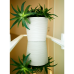 Flowerpot "Fusion" with insert low d20x18cm (white)