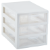 Universal organizer for 3 drawers (white rose / transparent)