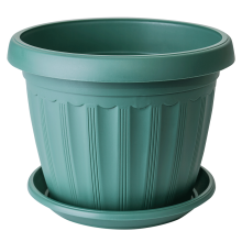 Flowerpot "Terra" with tray 25x19cm (green)