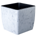 Вазон "Квадро" низький 16*16*15,5см. Stone (білий мармур)