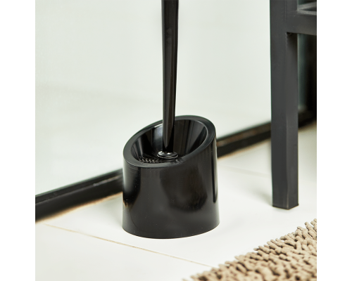 Toilet brush with stand "Aqua" (black)