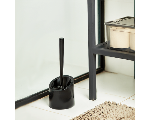 Toilet brush with stand "Aqua" (black)