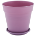 Flowerpot "Gloria" with tray 14,5x14cm (violet)