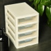 Universal organizer for 4 drawers (white rose / transparent)