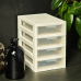 Universal organizer for 4 drawers (white rose / transparent)