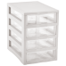 Universal organizer for 4 drawers (white rose / transparent)