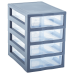 Universal organizer for 4 drawers (granite / transparent)