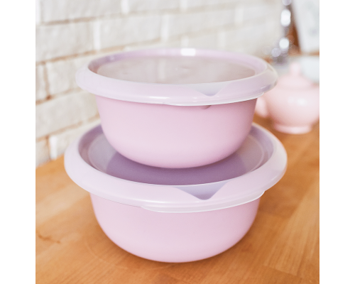 Kitchen bowl with lid 3,75L (freesia / transparent)