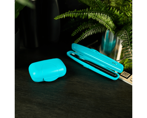 Traveling soap dish (turquoise)