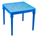 Children's table "English Alphabet" (light blue)