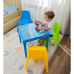 Children's table "English Alphabet" (light blue)