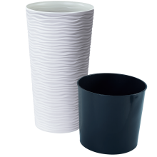 Flowerpot "Fusion" with insert d22x41,5cm (white)