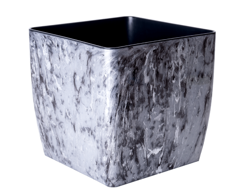 Вазон "Квадро" низький 22*22*21см. Stone (далматинська яшма)