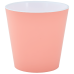 Flowerpot "Deco" with insert 16x15,5cm (apricot / white)