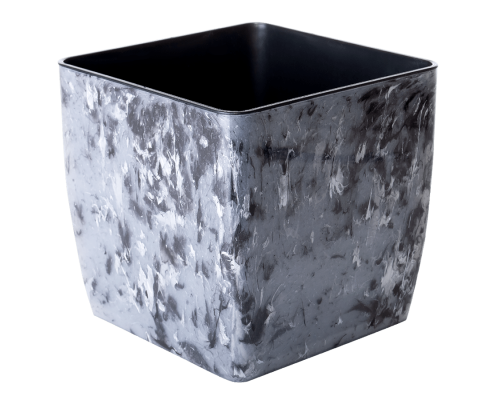 Вазон "Квадро" низький 16*16*15,5см. Stone (далматинська яшма)