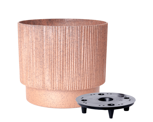 Вазон "Осло" зі вставкою d20см. (карамель WOOD)