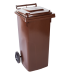 240L container for solid waste (dark brown)