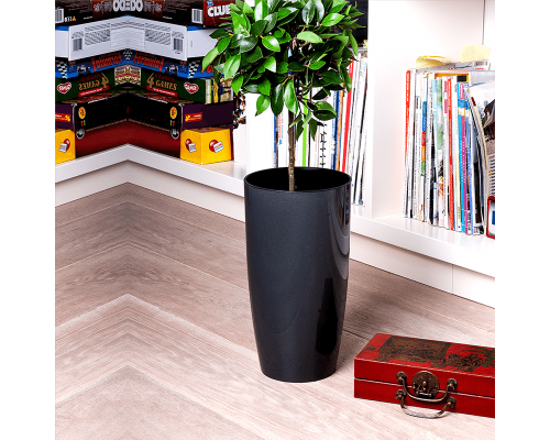 Flowerpot "Alpha" with insert d16x30cm (granite)