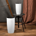 Flowerpot "Alpha" with insert d16x30cm (white)