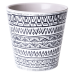 Flowerpot "Deco" with insert with decor 16x15,5cm (Ethno white)