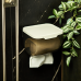 Toilet paper holder (brown transparent / white rose)