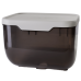 Toilet paper holder (brown transparent / white rose)