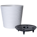 Flowerpot "Fusion" with insert low d42x40cm (white rose)