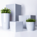 Flowerpot "Matilda" with insert 16x15cm Stone (light grey concrete)