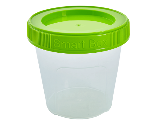 Container "Smart Box" round 0,35L (transparent / olive)