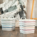 Basket "Practic" with decor (Lines pink)