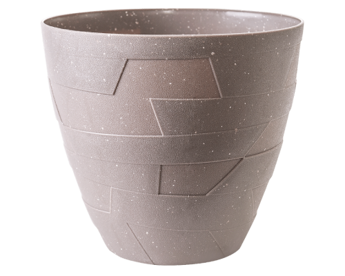 Flowerpot "Ceramo" with insert d19,5x17,5cm (cappuccino concrete)