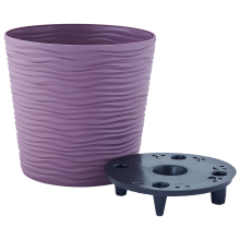 Flowerpot "Fusion" with insert low d16x14,5cm (violet)