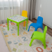 Children's table "English Alphabet" (olive)