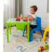Children's table "English Alphabet" (olive)
